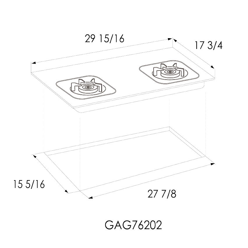 30" Gas Cooktop | GAG76202 - FOTILE