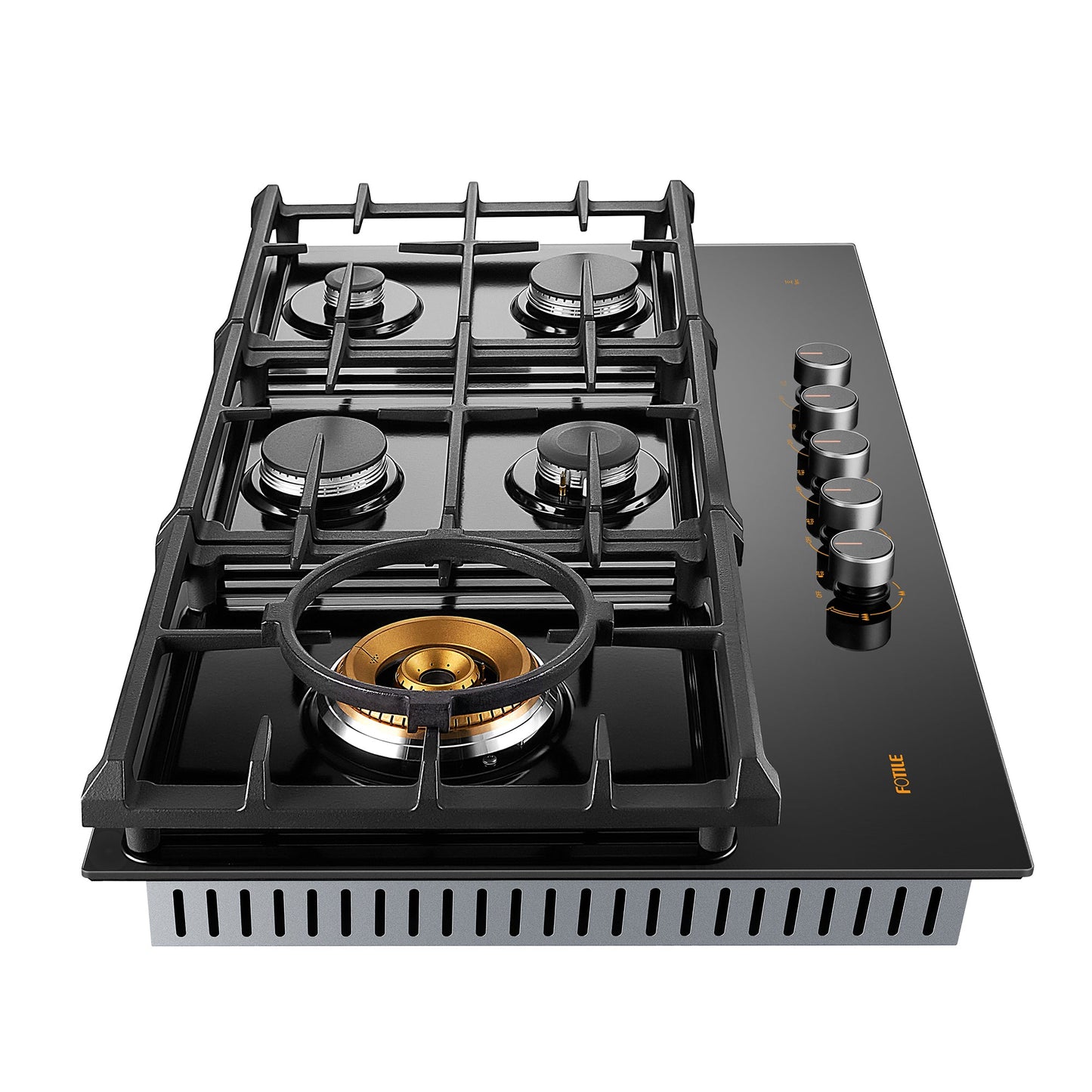 36" Anti - glare Glass Tri - Ring Gas Cooktop Series | GLG36501 - FOTILE