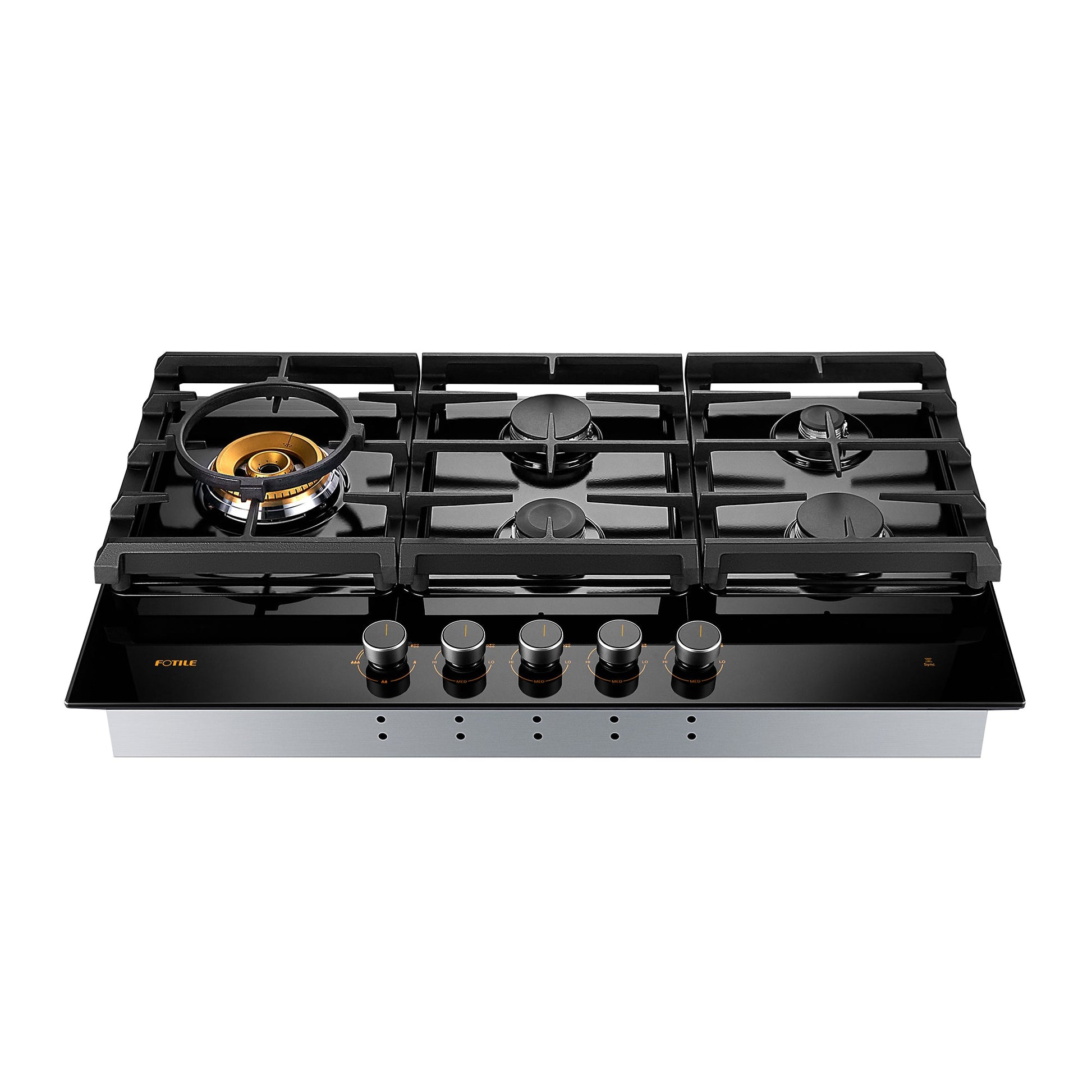 36" Anti - glare Glass Tri - Ring Gas Cooktop Series | GLG36501 - FOTILE