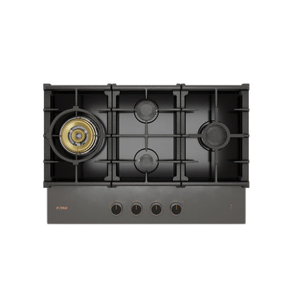 4 Burners Tempered Glass Tri-Ring Gas Cooktop