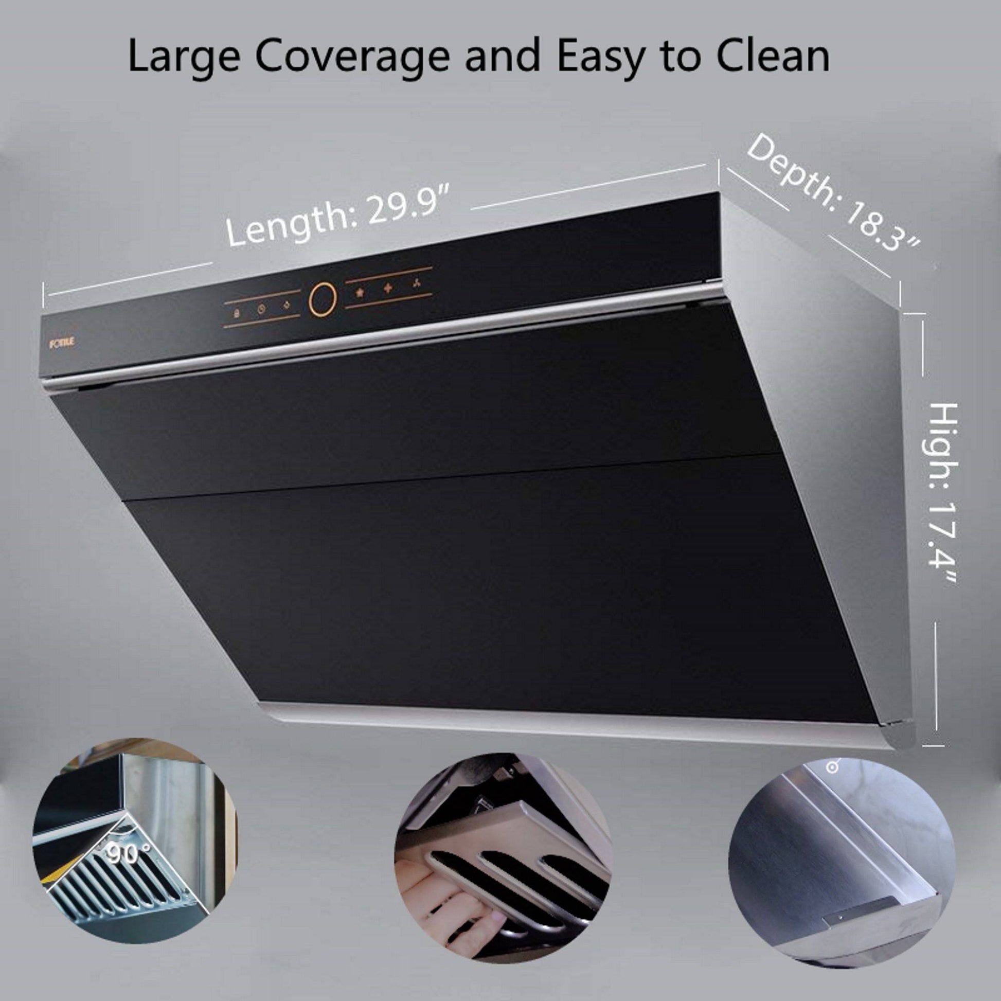 Measurements of the FOTILE JQG7501 Range Hood