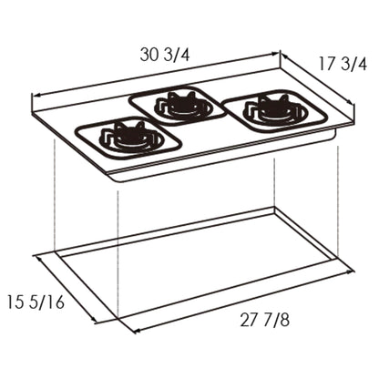 31" Gas Cooktop | GAS78307 - FOTILE