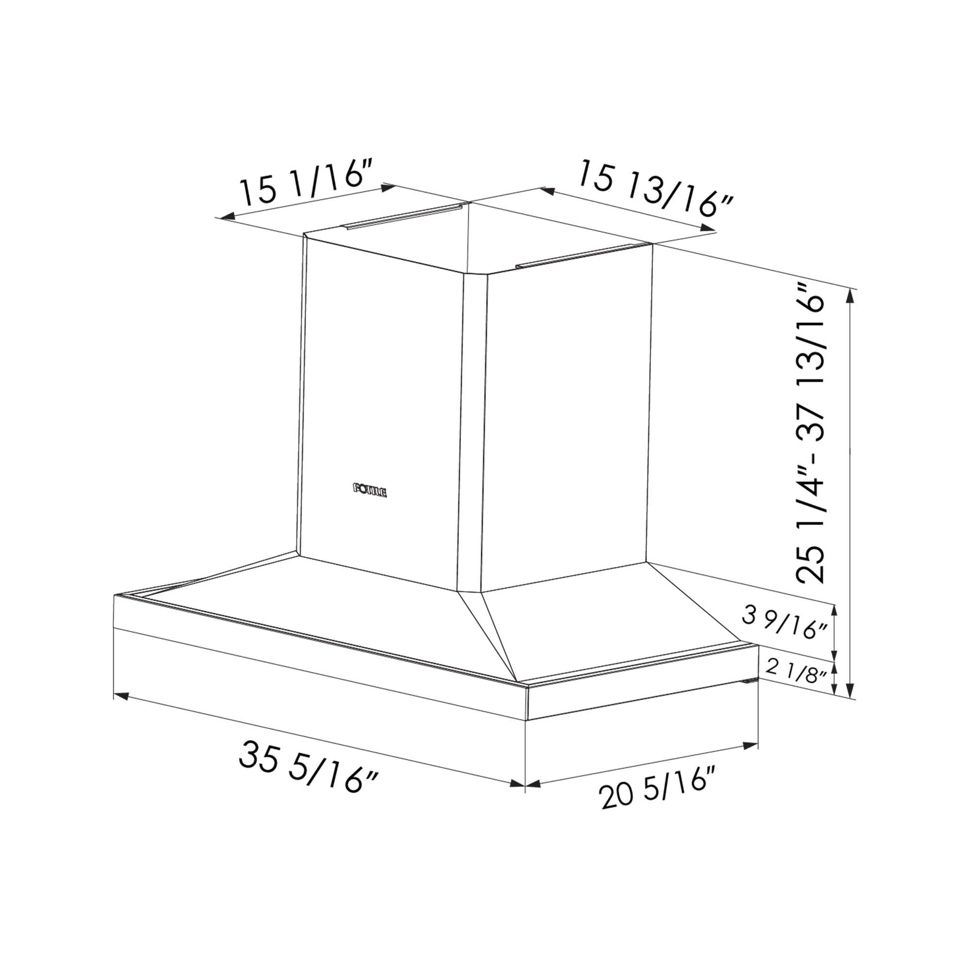 36" Wall-Mount Range Hood | EMS9026 - FOTILE