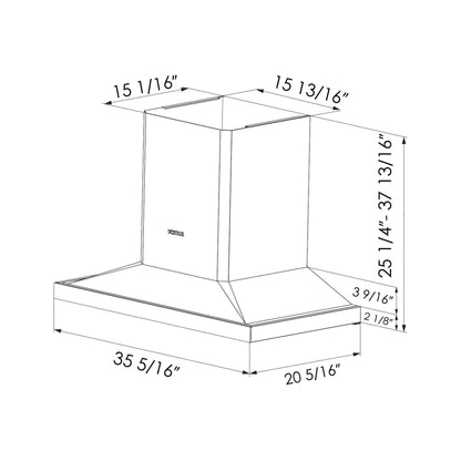 36" Wall-Mount Range Hood | EMS9026 - FOTILE